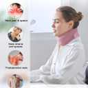 Neck Brace for Sleeping - Cervical Collar Relief Neck Pain and Neck Support Soft Foam Wraps Keep Vertebrae Stable for Relief of Cervical Spine Pressure for Women & Men Rose Pink Small Size