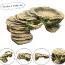 PINVNBY Turtle Basking Platform,Tortoise Resin Dock Resting Rock Reptile Habitat Ornament Hiding Cave Floating Ledge Aquarium Decoration for Bearded Dragons,Lizard,Newts,Frogs