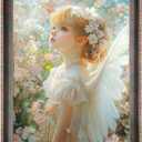 14x18 Frame Vintage Green, Ornate 18x14in Picture Frame with Floral Trim, for 14 x 18inch Gallery Photo Pic with HD Plexiglass, 1.6in Widen 0.8in Thick, Horizontal Vertical Wall Display