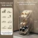 YYW Narrow Shoe Rack Vertical Shoes Rack for Entryway Corner Shoe Storage Organizer for Small Spaces Transparently Tall Slim Shoe Shelf for Front Door Entrance Living Room White 3 Layers