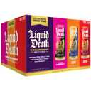 Liquid Death Sparkling Energy Variety Pack, Zero Sugar Energy Drink, Unextreme Caffeine 100mg, Essential Vitamins, 3 Flavors: Strawberry, Orange, and Murder Mystery, 12 Fl Oz (Pack of 12)