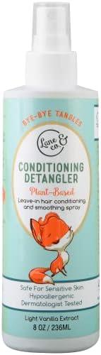LANE & CO. Conditioning Detangler Spray for Kids & Babies - Leave In Conditioner Spray for Smoothing, Detangling - Vegan, Plant-Based, Child-Safe Formula - Natural Baby Hair Products - 8-oz. Bottle
