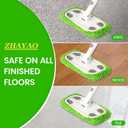Reusable Microfiber Floor Mop System, Wet & Dry Sweeper Kit, Includes 1 Sweeper Handle, 3 Washable Chenille Mop Pads, Dry & Wet Use for Hardwood, Tile, and Laminate Floor