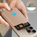 4 x magsafe wallet magnetic for iphone,mag-safe wallet magnetic phone,Fit 3 Cards holder for iphone 17/16/15/14/13/12/pro max Series (fast Rose gold)