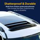Goodyear Shatterproof Sunroof Wind Deflector 42.5", Tinted Sun and Moonroof Visor for Deflecting Noise, Rain, and Windy Weather, Car Accessories, Sun Shade Light Tint - GY004902