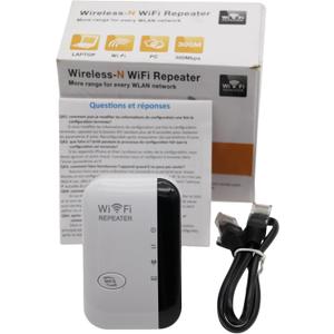 Genrico 300Mbps WiFi Signal Repeater, 300M Lightning Protection WiFi Range Extender Plug and Play, Signal Repeater