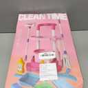 Toddler Cleaning Set, Kids Cleaning Carts Toy Set, Detachable Kids Mop Broom Set for Toddlers - Pretend Play Educational Toy (Pink)