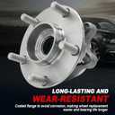 Pair 513294 Front Wheel Bearing Hub Assembly Compatible with Nissan Altima 2007 2008 2009 2010 2011 2012 (Fits 2.5L 4-Cylinder Models Only), for 2013 Altima 2.5L Coupe Only, 5 Lug w/Encoder ABS