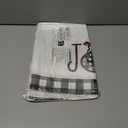 Artoid Mode Black White Buffalo Plaid Xmas Trees Joy Christmas Kitchen Towels Dish Towels, 18x26 Inch Seasonal Winter Decoration Hand Towels Set of 2