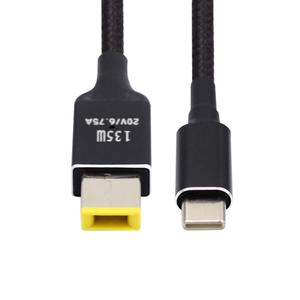 chenyang USB C 135W Charge Cable Thinkpad X1 to USB C 20V 6.25A Power PD Charge Cable (Black 135W 11.0x4.5MM)