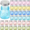 Tessco 36 Pcs Mini Mason Jar Shot Glasses with Lids 2 Oz Dishwasher Safe Mason Shooter Glass for Wedding Party Favors Home Bar Drinks Favors Desserts (Fresh Color)