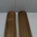 Nuogo 2 Pack 30 Inch Large Wooden Decorative Dough Bowls Rustic Paulownia Long Hand Carved Wood Bowl Dining Room for DIY Home Crafts Making Farmhouse Fruits Supplies Decoration