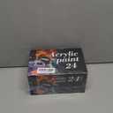 HissiCo 42PCS Acrylic Paint Set of 24 Colors 2fl oz 60ml Bottles with 12 Brushes and 6 Paint Knives,Non Toxic 24 Colors Acrylic Paint No Fading Rich Pigment for Kids Adults Artists Canvas Crafts Wood