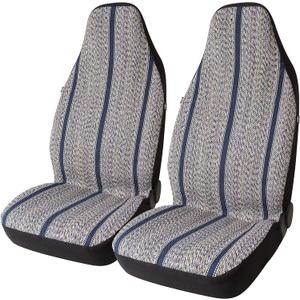 2 x West Coast Auto Baja Blanket Bucket Seat Cover for Car, Truck, Van, SUV - Airbag Compatible (2PCS Blue)