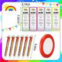 Sayglossy 25 Sets End of Year Student Gifts Bulk 6 in 1 Multicolor Ballpoint Pen Cards from Teacher 6 Colors Retractable Ballpoint Pens Bulk Graduation Last Day of School Gifts for Class from Teacher