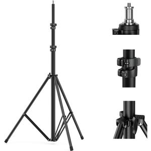 SMALLRIG Photography Light Stand 110"/9.2ft/280cm, Air-Cushioned Aluminum Photo Video Tripod Stand with 1/4" Screw for Softbox, Studio Light, Reflector and Ring Light, Max Load 8kg, RA-S280
