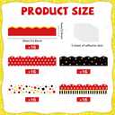 79Ft Cartoon Mouse Bulletin Board Borders Red Yellow Black Dot Bulletin Board Decorations Mouse Color Trim Border Decor Cartoon Mouses Border Stickers for Back to School Classroom Party Wall Decor
