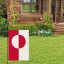 3 x Greenland Burlap Garden Flag,Double Sided 12X18 Inch, Flag Only, for Yard Garden Outdoor Home Decor (Flagpole Not Included)