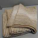 BSICPRO Bathroom Rugs and Mats Sets, 2 Piece Thick Absorbent Chenille Bath Mat Rug Set Non Slip, Soft Shaggy Bath Room Floor Mats for Bathroom, Machine Washable (20" x 32" Plus 16" x 24", Beige)