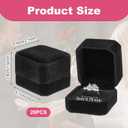 MAQUITA 20 Pcs Velvet Ring Box for Wedding Ceremony Engagement Ring Box Jewelry Boxes Packaging Display Ring Case Earring Storage Holder for Proposal Anniversary Birthday Gift
