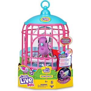 Little Live Pets - Talking Bird Cage Interactive Pet with 20+ Sounds and Reactions, Repeat What You Say, with Storage Box, for Boys and Girls Ages 5, Famous (LPB15000)