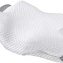 Memory Foam Pillow Slow Rebound Memory Foam Ergonomic Neck Support Pillow for Neck Pain Relief for Side Back and Abdominal Sleepers (One Size, White)