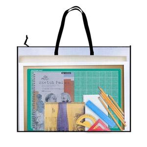 Opret 19x25 inch Art Portfolio Bags, Artwork Storage Case with Handle and Zipper Vinly Mesh Folder Organizers for Bulletin Boards, Scrapbooks, Keepsake and Poster Storage