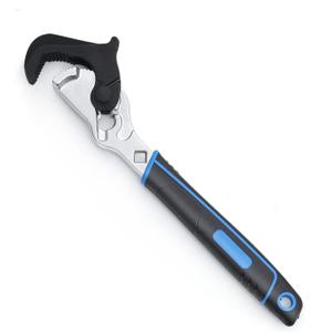 Lichamp 12 Inch Self-Adjusting Pipe Wrench, Forged Self-adjusting Plumbers Wrench with 3/8 to 1-3/4 Inch Jaw Open, A101BK
