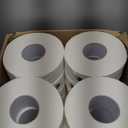 12 Pack Commercial 3 Ply Jumbo Tissue Roll, 8'' Diameter (20cm), White, (4 Rolls/Carton)