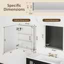 Lighted Medicine Cabinet with Mirror 20x26 IN, LED Medicine Cabinet Mirror with 3-Colors Dimmable Light, Defog, Medicine Cabinet with Lights Built-in Sensing Light, 2 Outlets, Recessed or Wall Mount