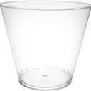 Party Essentials Disposable 9 oz Party Punch Cups | Old Fashioned Tumblers | Cocktail Glasses, 200 Count, Clear, Hard Plastic