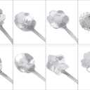 Maitys 16 Pieces Stainless Steel Flower Coffee Spoon Dessert Sugar Ice Cream Stirring Tea Spoon Set for Tableware Kitchen, Cafe or Bar(Silvery)