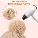 Kids Winter Beanie Hat and Scarf Set with Pom Pom for Girls, Children's Thick Ski Cap with Earflap Fleece Lined Hat 3-9 Years