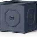 Kante Square Lion Head Concrete Planter, Classic English Style Plant Pot with Drainage Hole and Rubber Plug for Indoor Outdoor Garden Patio Home, 12.6"x12.6"x12.6" Gravel Gray