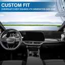 KUST Black Dash Cover for Chevy Equinox EV 2024 2025 2026 (Fit for EV Without HUD) Polyester Dashboard Cover Left Hand Drving Dash Carpet Non-Slip Interior Accessories for Equinox Custom Fit Dash Mat