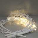 Nearly Natural 4ft. Pre-Lit Artificial White Weeping Willow Tree with 120 Warm White LED Lights