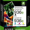 936 936XL Ink Cartridge Set: Compatible with 936 Ink, Suitable for HP Ink 936 936E 936XL, OfficeJet Pro 9125e 9120e 9730e 9130 9135e 9122e 9128e 9125e 9110b 9120b 4Pack