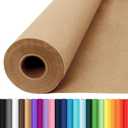 36" x 2400" (200') Brown Kraft Paper Roll for Bulletin Board Craft Paper, Kids Art Easel Poster Bouquet Flower Gift Wrapping Wedding Table Covering Packing Shipping Moving Supplies 70GSM 50LB