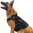 Tactical Dog Harness, No Pull Dog Harness, Military Dog Vest with Adjustable Metal Clips, Reflective Dog Harness for Large Medium Small Dogs, Service Dog Walking Training