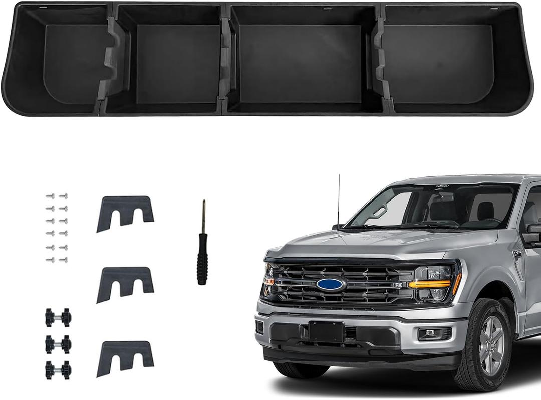 Under Seat Storage for Ford F150 2015-2026 SuperCrew F250 F350 F450 F550
Super Duty Crew Cab 2017-2025, Rear Under Seat Organizer Truck Storage Box, Underseat Cargo Tool Organizer Accessories