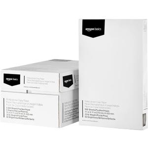 Amazon Basics Multipurpose Copy Printer Paper, 20 lb, 11 x 17 Inches, 5 Reams (2,500 Sheets), 92 Bright White