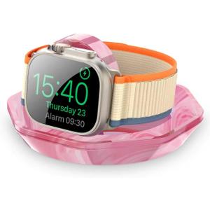 Apple Watch Charger Foldable Magnetic Charging Dock, Wireless Fast Watch Charger Stand with Charging Cable, Compatible with Apple Watch 11 10 9 8 7 6 5 4 3 2/Ultra 2 1, Support Nightstand Mode