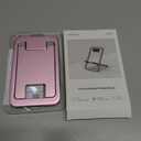 JSAUX Cell Phone Stand, Foldable Aluminum Adjustable Phone Holder for Desk Portable Travel Essentials Office Accessories for iPhone 17 16 15 14 13 Pro Max Samsung S25 S24 S23 Ultra Kindle-Pink