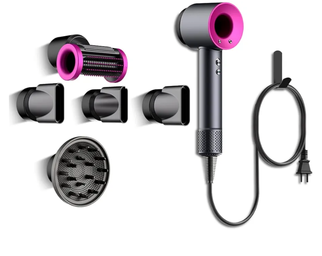 Hair Dryer Nozzle Accessories Holder Compatible with Supersonic Hair Dryer & Laifen, Blow Dryer Attachment Organizer Wall Mounted Stand, Storage Organizer for Bathroom, Hair Salon