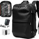 BlackVoyage Vortex Vacuum Seal Travel Backpack 60L Expandable Air Compression System Water Resistant TSA Lock Carry-On Suitcase Luggage Black AERO Lite - Vacuum Pump Included