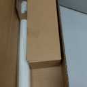 Ivilon Drapery Window Curtain Rod Set - Square Design 1 1/8 Rod. 28 to 48 Inch. Ivory/White