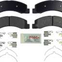 BOSCH BE824H Blue Semi-Metallic Disc Brake Pad Set With Hardware - Compatible With Select Ford Excursion, F-150, F-250 Super Duty, F-350 Super Duty; FRONT