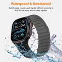 Tasikar Magnetic Bands Compatible with Apple Watch 49mm 46mm 45mm 44mm 42mm Soft Silicone Replacement Loop Wristband for iWatch Ultra 3 2 1 SE Series 11 10 9 8 7 6 5 4 3, Black-Grey