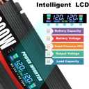 Cantonape 800W Car Power Inverter DC 12V to 110V/120V AC Converter with LCD Display Dual AC Outlets and USB Port Car Charger for Car Laptop Truck Black