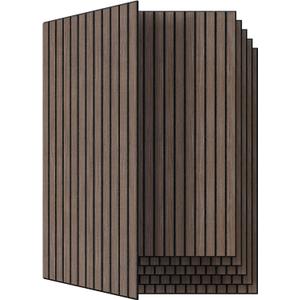 UMIACOUSTICS 6 Packs Acoustic Wall Panel,47.2 x 23.6 Inches Decorative Sound Panel for Echo Reverb Treatment,Deep Walnut